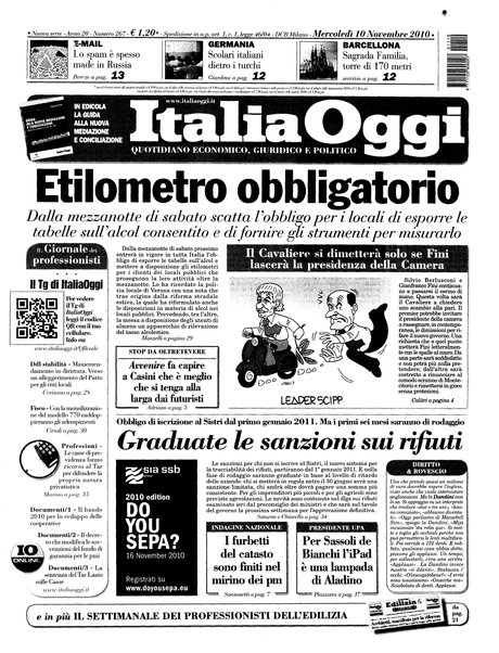 Italia oggi : quotidiano di economia finanza e politica